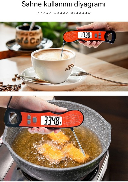 Ev Mutfağı Çok Fonksiyonlu Dijital Ekran Gıda Katlama Termometresi (Yurt Dışından) fiyatları