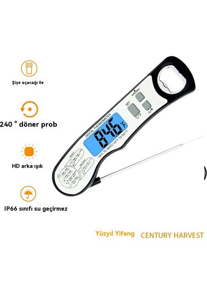 Ev Mutfağı Çok Fonksiyonlu Dijital Ekran Gıda Katlama Termometresi (Yurt Dışından) indirimleri
