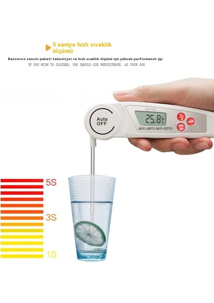 Ev Mutfak Dijital Gıda Süt Sıcaklığı Katlanır Gıda Termometresi (Yurt Dışından) indirimleri