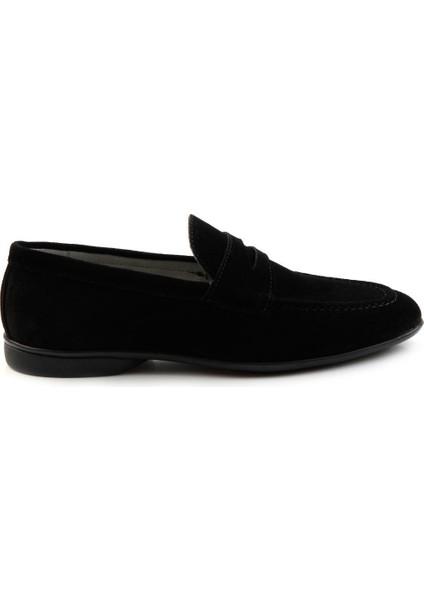 Siyah Leather Erkek Loafer Ayakkabı E01054150502