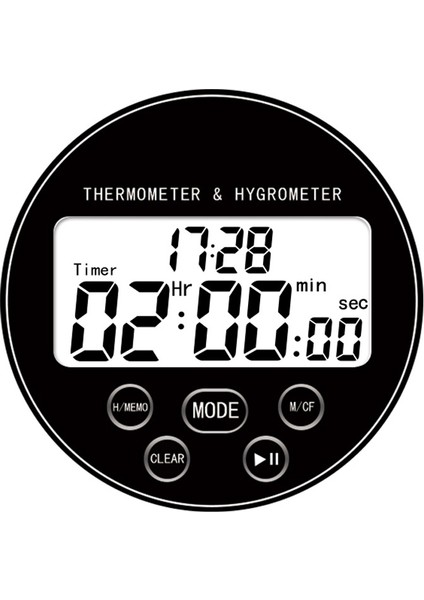 Zaman Yuvarlak Sıcaklık ve Nem Cihazı Iç Dijital Sıcaklık ve Nem Ölçer (Yurt Dışından)