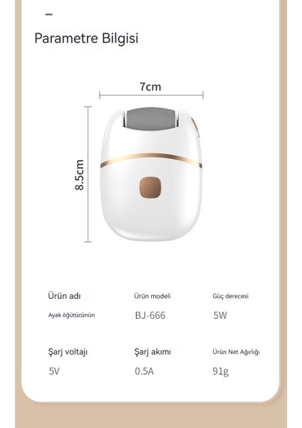 Ev Ayak Sürtünme Cilt Otomatik Pedikür Ayak Öğütücü (Yurt Dışından)