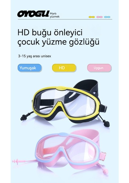 Yeni Silikon Çocuklar Için Anti-Sis Sıkı Uydurma Göz Koruması Yüzme Gözlüğü (Yurt Dışından)