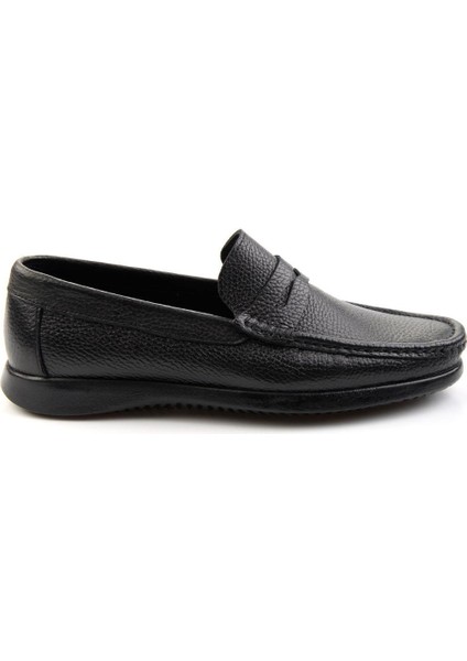 Siyah Leather Erkek Loafer Ayakkabı E01323202040