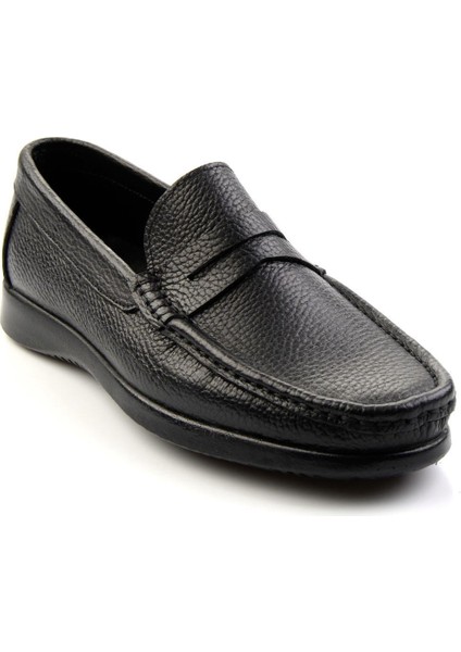 Siyah Leather Erkek Loafer Ayakkabı E01323202040 fiyatları
