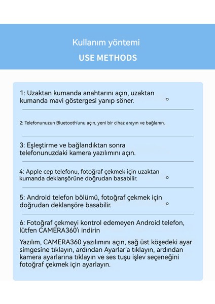 Bluetooth Çok Fonksiyonlu Şarj Android Ios Telefon Selfie Uzaktan Kumanda Bağlı (Yurt Dışından) indirimleri