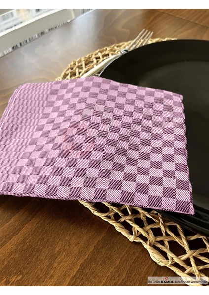 16 Adet 40 x 60 cm Ekose Desen, Alman Peçetesi, Mutfak Havlusu, Kurulama Havlusu, Mutfak Havlusu