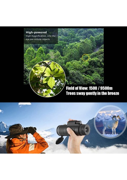 Xixishop 40X60 Açık Monoküler Hd Görüş Dahili Pusula (Yurt Dışından) indirimleri