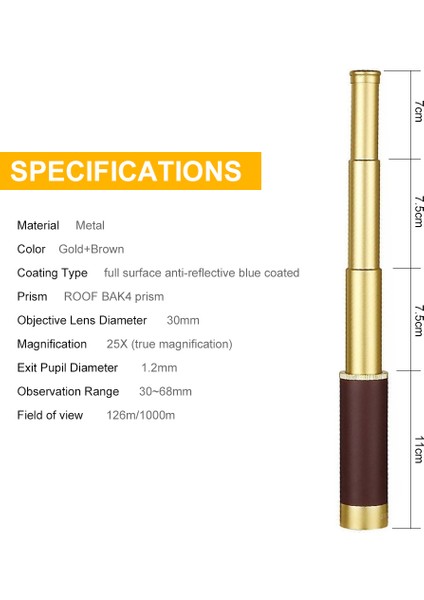 Xixishop Açık Hava Etkinlikleri Için Kkmoon 25X Tek Tüplü Tespit Kapsamı Hd 30MM Lens Monoküler Teleskop (Yurt Dışından) modelleri