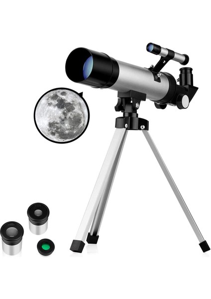 Xixishop Çocuk Teleskobu 90X Hd Gümüş Açık Eğitim (Yurt Dışından)