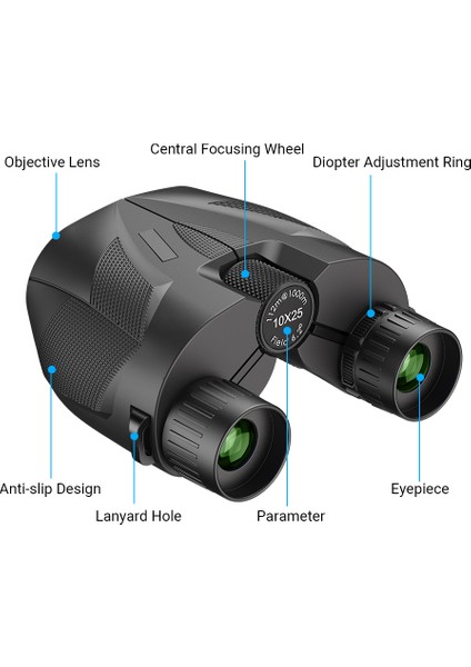 Xixishop Apexel 10X25 Dürbün Yetişkinler Çocuklar Yüksek Güçlü Fmc Lens Ayarlanabilir Gözbebekleri Arası Mesafe (Yurt Dışından) modelleri