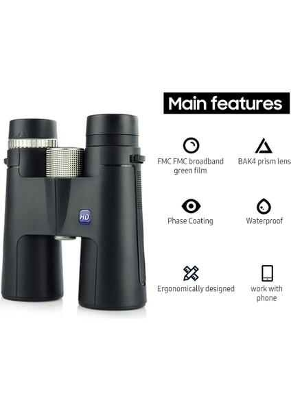 Xixishop 12 × 42 Dürbün Teleskop Yüksek Çözünürlüklü Dış Mekan Için Suya Dayanıklı (Yurt Dışından) fiyatları