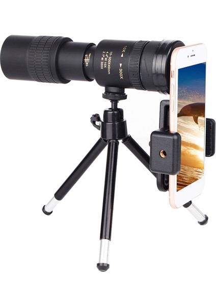 Xixishop 10 - 300X40MM Bak4 Prizma Monoküler Teleskop Akıllı Telefon Tutucu Tripod (Yurt Dışından)
