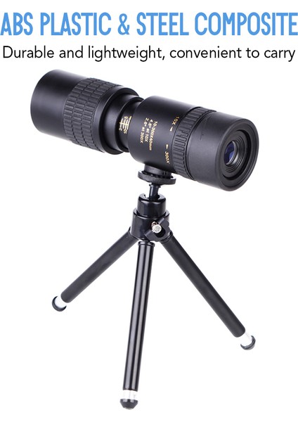 Xixishop 10 - 300X40MM Bak4 Prizma Monoküler Teleskop Akıllı Telefon Tutucu Tripod (Yurt Dışından)