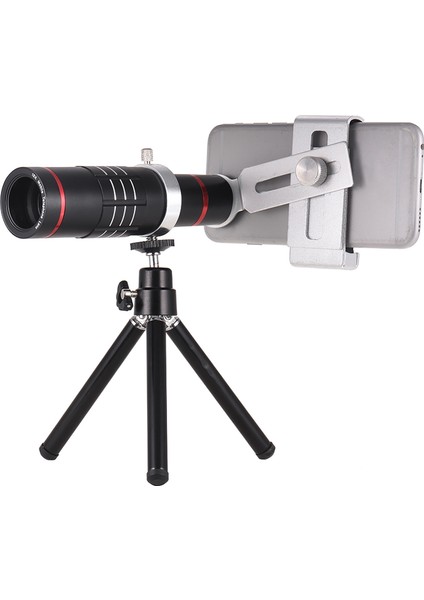 Xixishop Tripod Siyahlı 18X Optik Zoom Cep Telefonu Telefoto Lens (Yurt Dışından)