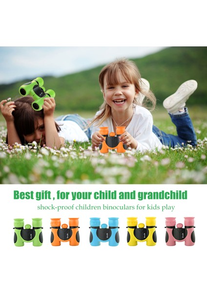 Xixishop Çocuk Dürbün 8X21 Kuş Izleme Açık Hava Oyunları Için Yüksek Çözünürlüklü Yeşil (Yurt Dışından)