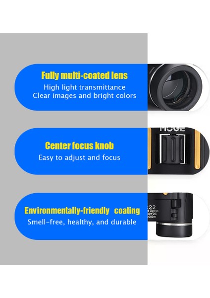 Xixishop 200X22 Seyahat Sporları Için Telefon Adaptörlü Kompakt Katlanır Cep Dürbünü (Yurt Dışından) indirimleri