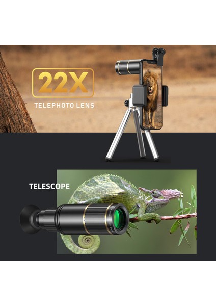 Xixishop 4 'ü 1 Arada Telefon Lens Kiti 22X Telefoto 25X iPhone Için Makro 15/14/13/ 12 Android Akıllı Telefonlar (Yurt Dışından) indirimleri