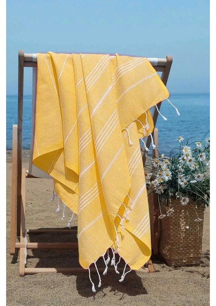 Summer Wind Soft Pamuk Peştemal 100 x 180 cm Sarı
