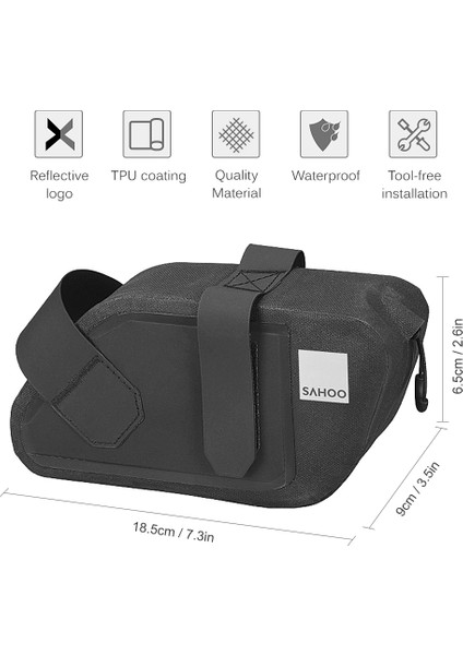 Xixishop Bisiklet Eyer Çantası Büyük Kapasiteli Yansıtıcı (Yurt Dışından)