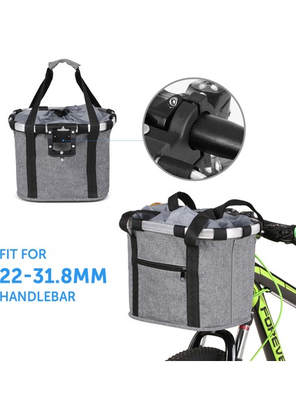 Xixishop Doorslay Bisiklet Ayrılabilir Sepet Bisiklet Ön Pet Taşıyıcı Tuval Ön Çanta (Yurt Dışından)