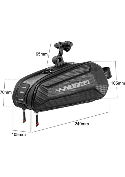 Xixishop West Bıkıng Bisiklet Çantası Sert Kapak Çantaları Yansıtıcı Çizgiler (Yurt Dışından) fırsatları