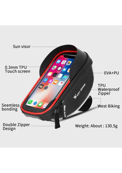 Xixishop Batı Bıkıng Bisiklet Çantaları Mtb Bisiklet Telefon Çantası Dokunmatik Ekran Telefon Çantası (Yurt Dışından) fırsatları