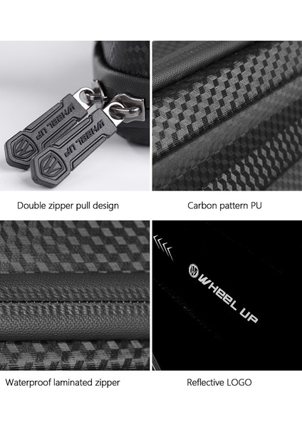 Xixishop Tekerlek Yukarı Bisiklet Çantası Ön Çerçeve Üçgen Çanta Su Geçirmez Sert Kabuk (Yurt Dışından)