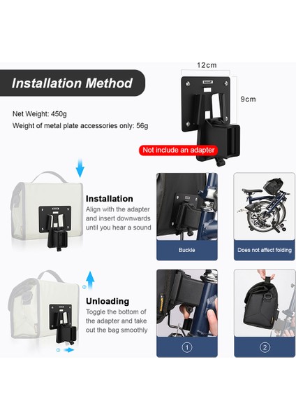 Xixishop Katlanır Bisiklet Gidon Çantası Çok Fonksiyonlu Yalıtımlı (Yurt Dışından) modelleri