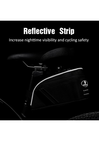 Xixishop Bisiklet Eyer Çantası Yansıtıcı Şeritli Su Geçirmez Bisiklet Çantası (Yurt Dışından)