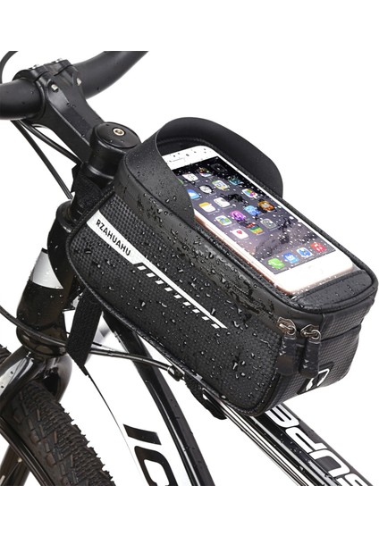 Xixishop Su Geçirmez Bisiklet Telefon Montaj Çantası Ön Çerçeve Çanta Dokunmatik Ekran Telefon Tutucu Bisiklet Bisiklet Aracı Depolama (Yurt Dışından)