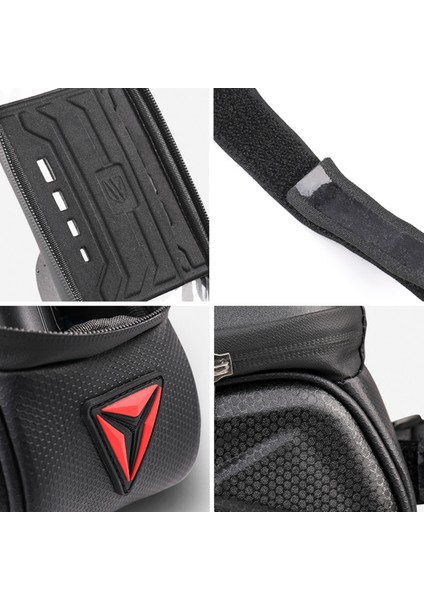 Xixishop Yansıtıcı Şeritli Eva Su Geçirmez Bisiklet Üst Tüp Çanta (Yurt Dışından)