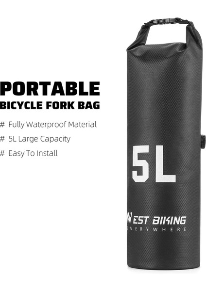 Xixishop 5l Bisiklet Çantası Taşınabilir Su Geçirmez Bisiklet Binme Çantası (Yurt Dışından)