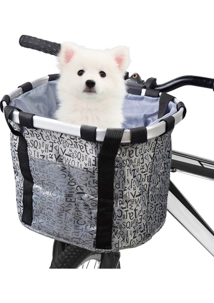 Xixishop Doorslay Bisiklet Ayrılabilir Sepet Bisiklet Ön Pet Taşıyıcı Tuval Ön Çanta (Yurt Dışından)