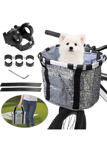 Xixishop Doorslay Bisiklet Ayrılabilir Sepet Bisiklet Ön Pet Taşıyıcı Tuval Ön Çanta (Yurt Dışından)