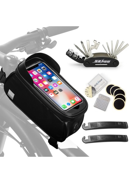 Xixishop Taşınabilir Dokunmatik Ekran Bisiklet Tamir Çantası Su Geçirmez Telefon Çantası (Yurt Dışından)