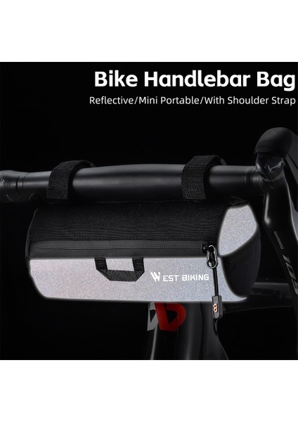 Xixishop Bisiklet Gidon Çantası 1l Çok Fonksiyonlu Bisiklet Çantası (Yurt Dışından)