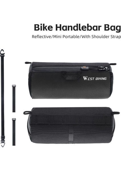 Xixishop Bisiklet Gidon Çantası 1l Çok Fonksiyonlu Bisiklet Çantası (Yurt Dışından)