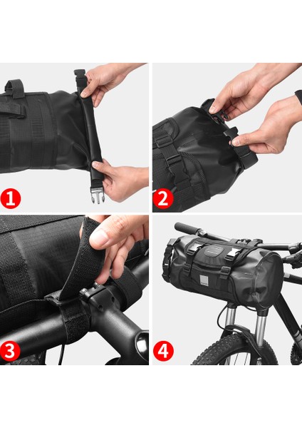 Xixishop Su Geçirmez Bisiklet Gidon Çantası Büyük Kapasiteli Bisiklet Ön Saklama Çantası (Yurt Dışından)
