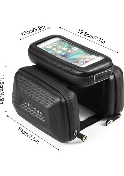 Xixishop Dokunmatik Ekran Bisiklet Gidon Çantası Yol Bisikleti Için Su Geçirmez Çift Pannier Paketi Dağ Bisikleti (Yurt Dışından)