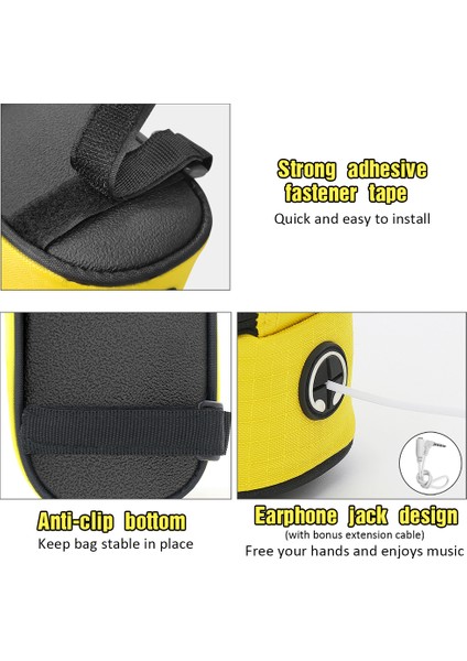 Xixishop Dokunmatik Ekran Bisiklet Gidon Çantası 42IN Büyük Ekran Bisiklet Ön Saklama Çantası (Yurt Dışından)