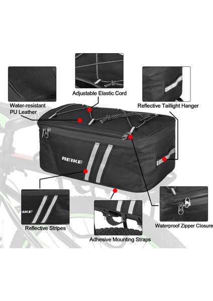 Xixishop Bisiklet Bagaj Soğutucu Çanta Suya Dayanıklı Bisiklet Bagaj Taşıma Çantası (Yurt Dışından)