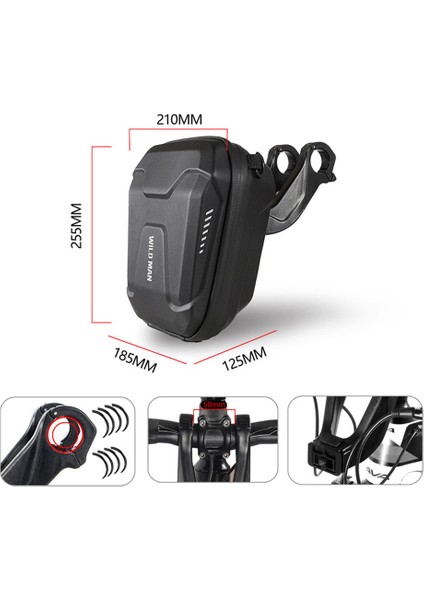 Xixishop Bisiklet Gidon Çantası Omuz Askılı Suya Dayanıklı 3l (Yurt Dışından) fiyatları