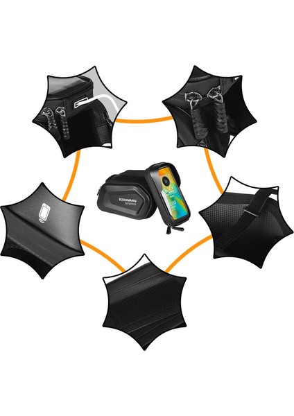 Xixishop Bisiklet Ön Çerçeve Çanta Telefon Çantası Su Geçirmez (Yurt Dışından)
