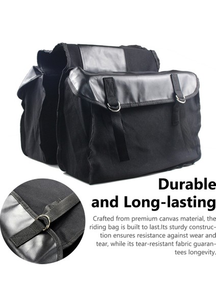 Xixishop Bisiklet Panniers Çanta Bisiklet Gidiş Için Büyük Kapasiteli Tuval Arka Raf Çantası (Yurt Dışından)