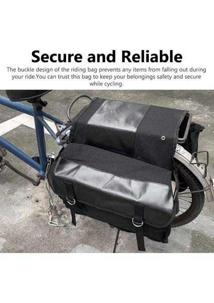 Xixishop Bisiklet Panniers Çanta Bisiklet Gidiş Için Büyük Kapasiteli Tuval Arka Raf Çantası (Yurt Dışından)