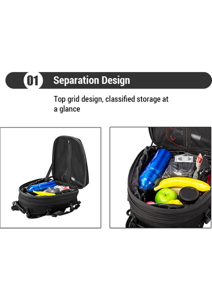 Xixishop Motosiklet Kuyruk Çantası Su Geçirmez Ayarlanabilir Kapasite 20L28L (Yurt Dışından) fırsatları