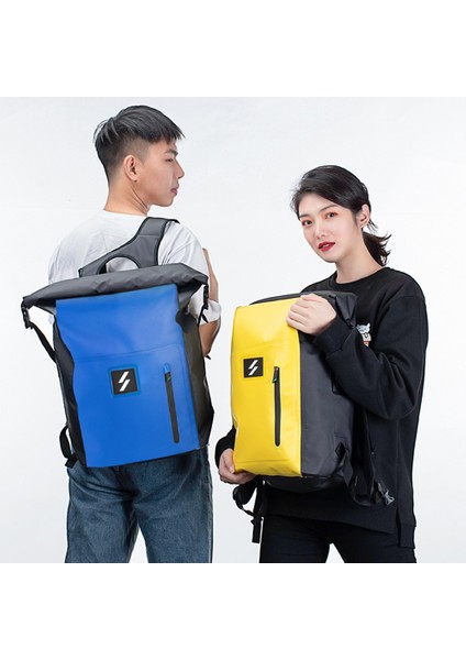 Xixishop Bisiklet Yürüyüşü Için 25L Pvc Sırt Çantası Rulo Üst Su Geçirmez (Yurt Dışından)