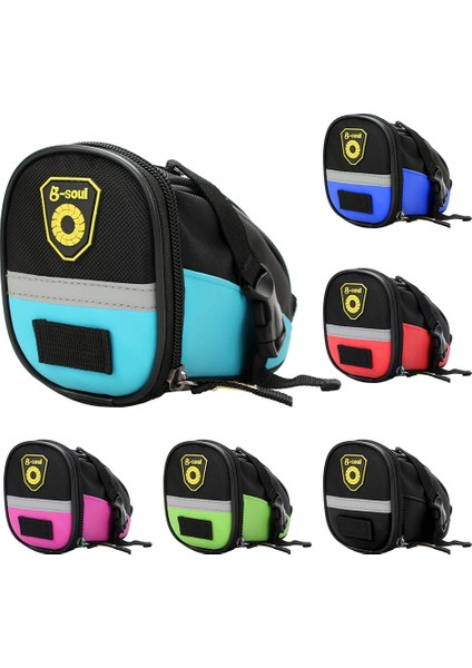 Xixishop Bisiklet Eyer Çantası Yansıtıcı Şeritli Mtb Bisiklet Koltuk Çantası (Yurt Dışından)