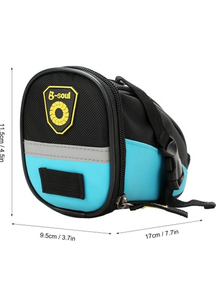 Xixishop Bisiklet Eyer Çantası Yansıtıcı Şeritli Mtb Bisiklet Koltuk Çantası (Yurt Dışından)